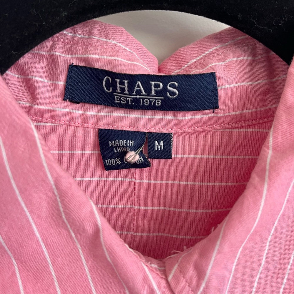 Chaps Pink Button-Up - Picture 3 of 4